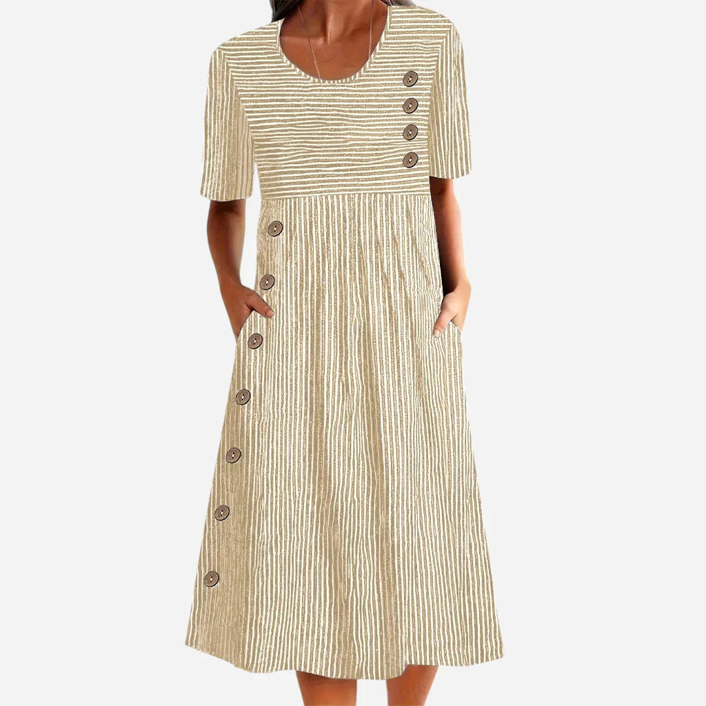 Mirela - Robe d'été rayée
