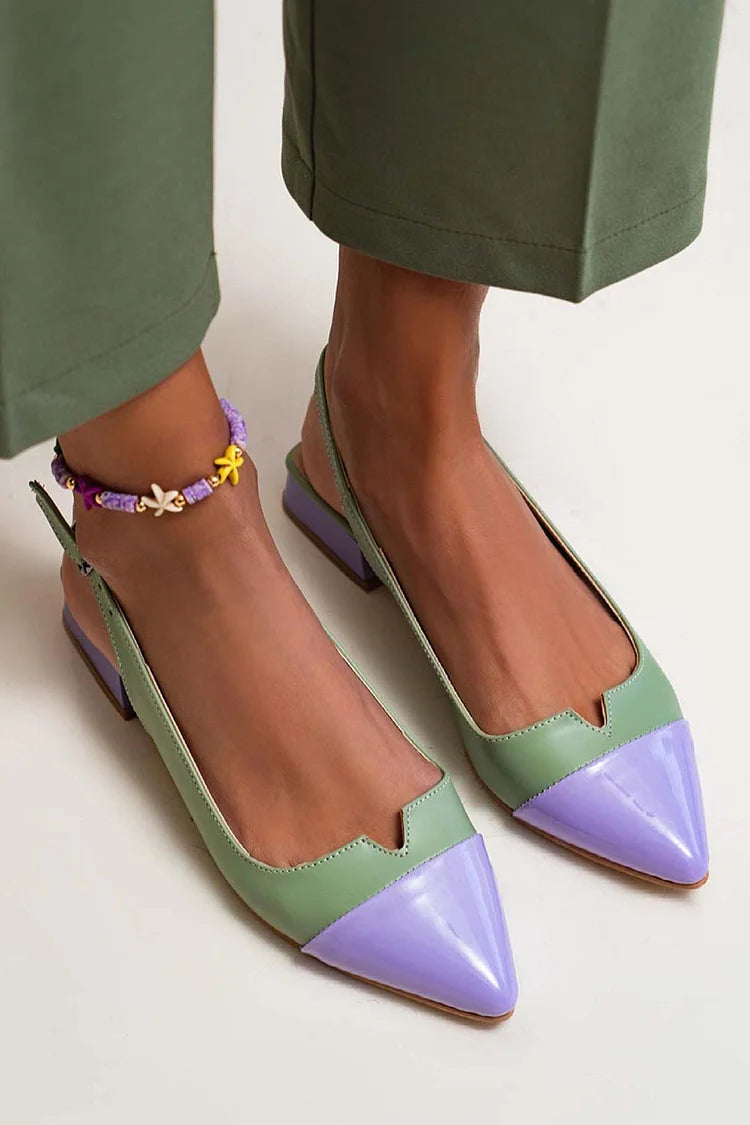 CATERINA - Ballerines élégantes avec bout contrasté et détails bicolores pour un look sophistiqué