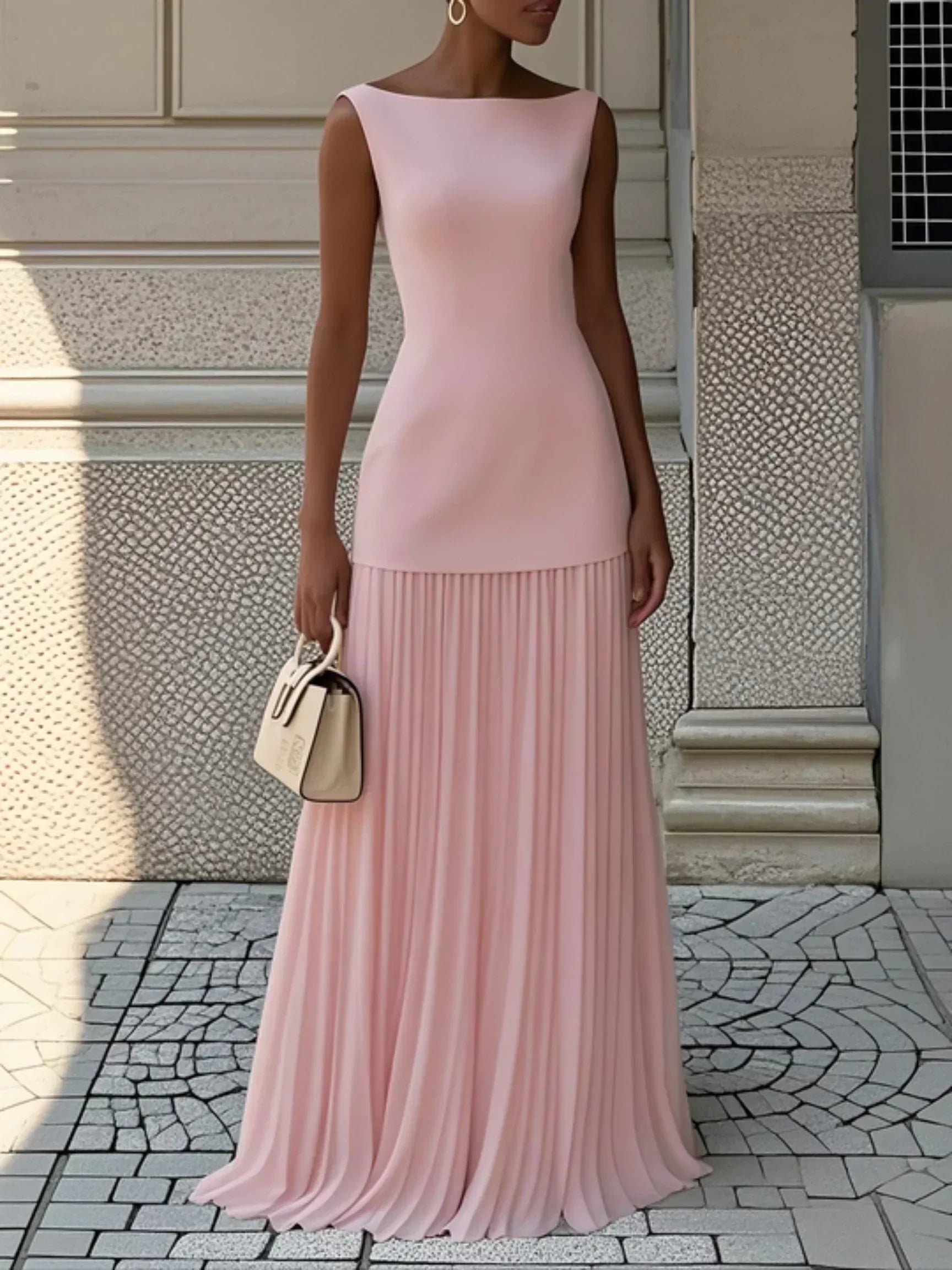 Micaela - Robe longue plissée de design