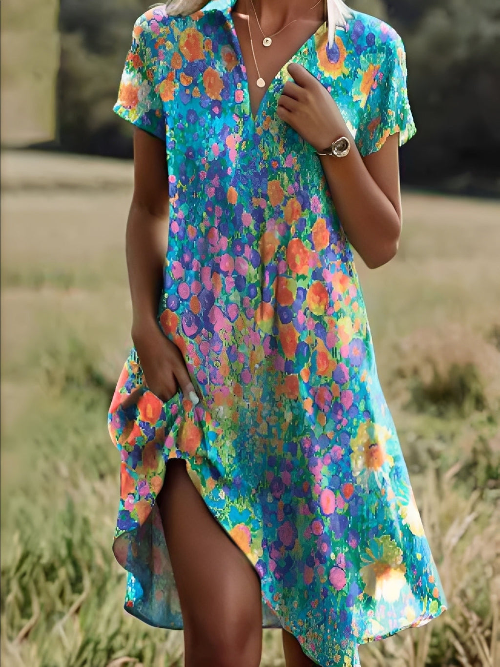 Gloria - Robe Éthique Élégante avec Manches pour Femmes