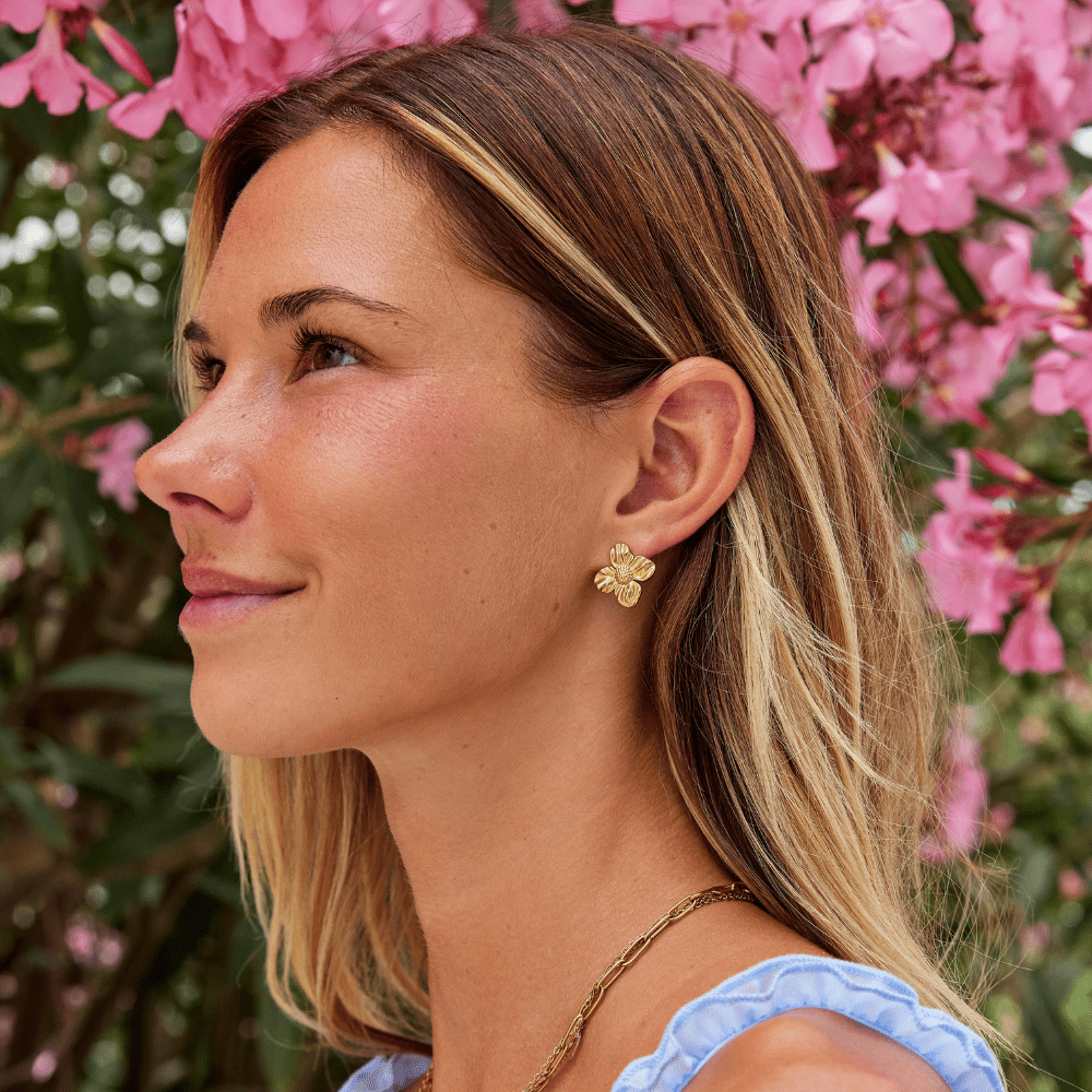 Boucles d'oreilles Flora en or 18 carats