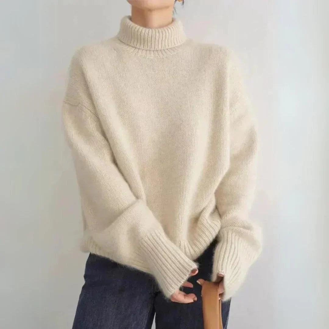 Diana - Pull Col Montant Doux et Confortable