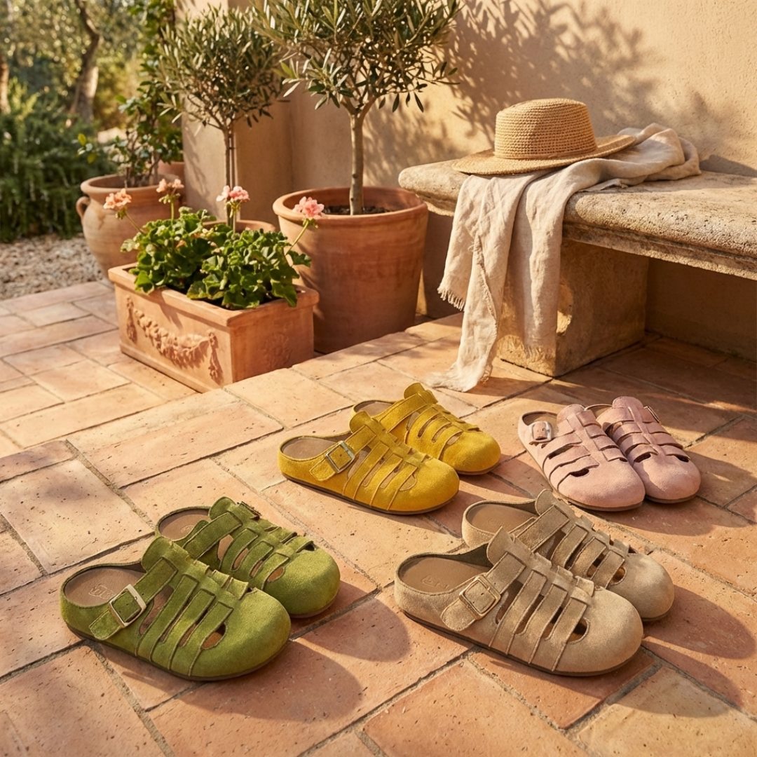Sandales Mules Femme Respirantes avec Boucle Réglable
