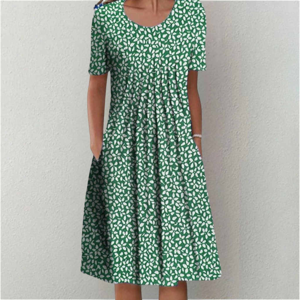 Hailey - Robe florale élégante et décontractée avec poches