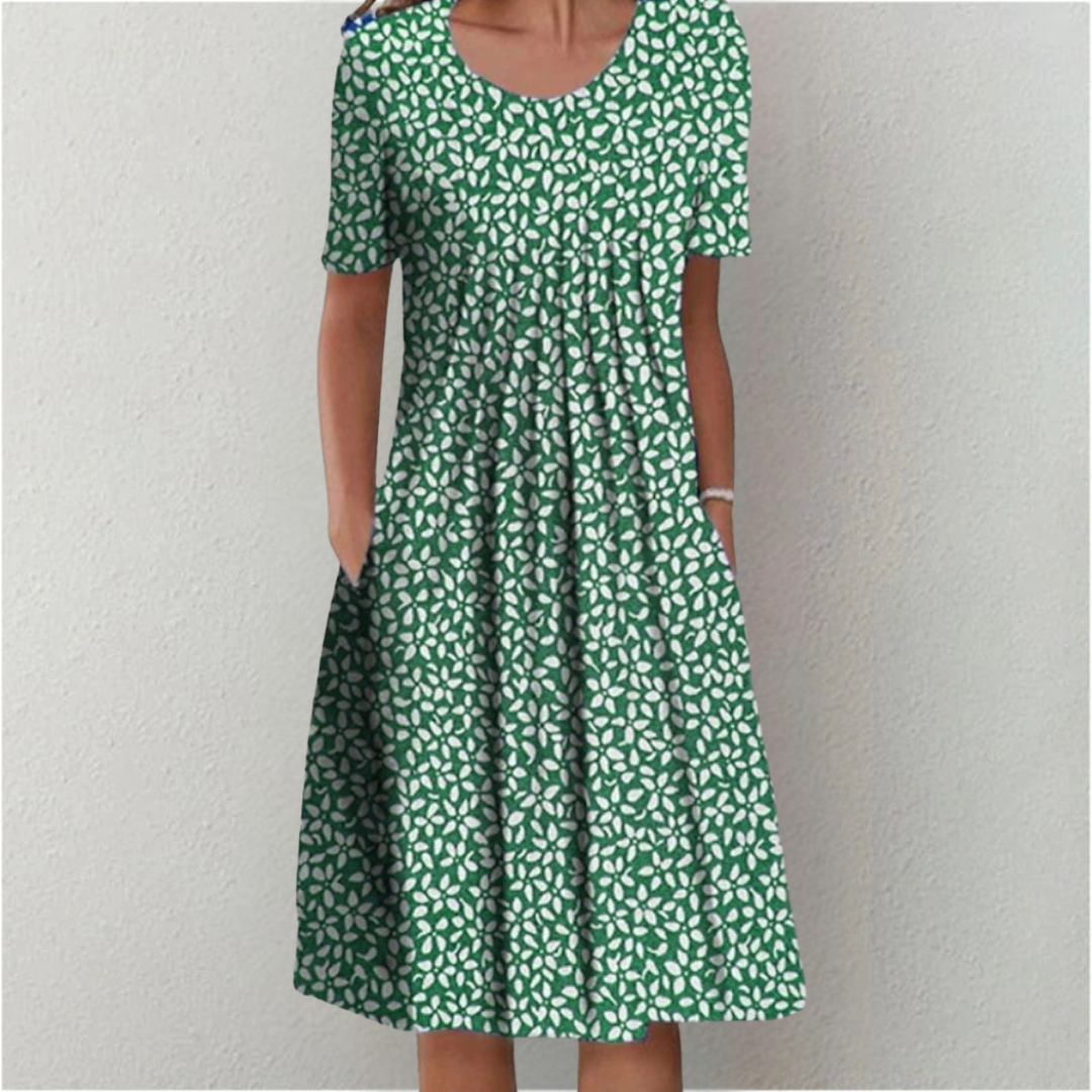 Hailey - Robe florale élégante et décontractée avec poches