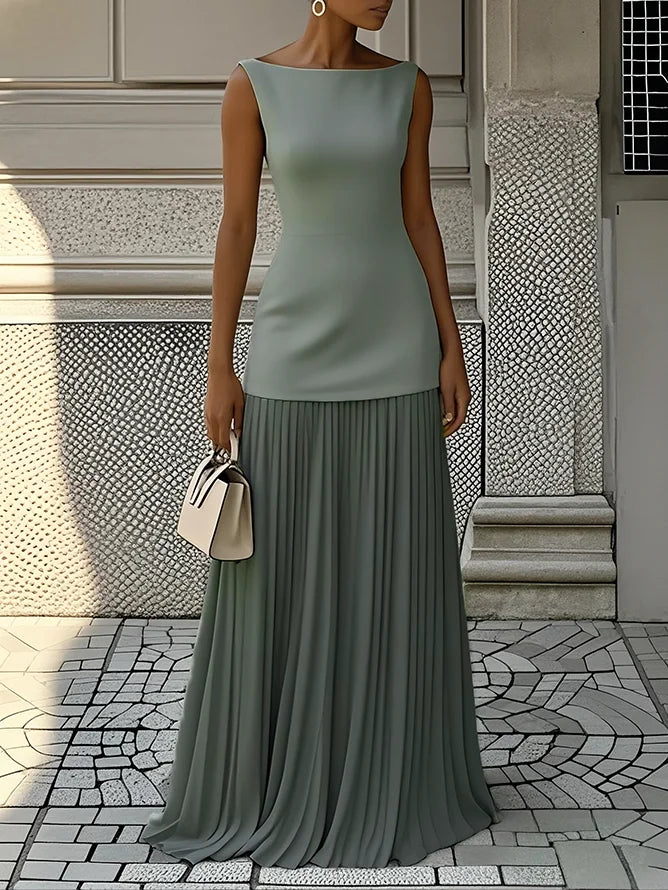 Micaela - Robe longue plissée de design