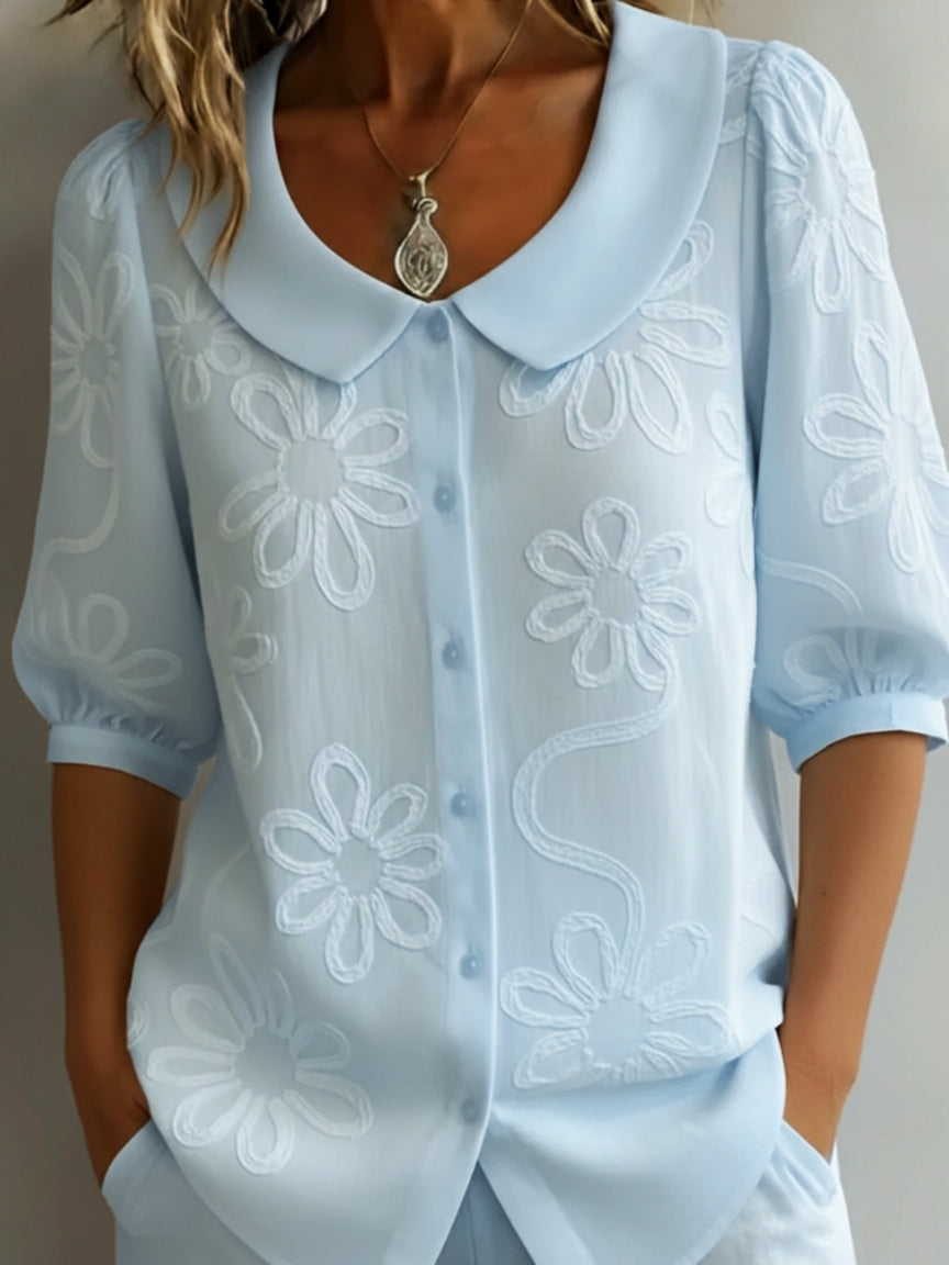 Aurélie - Blouse légère à fleurs élégance naturelle