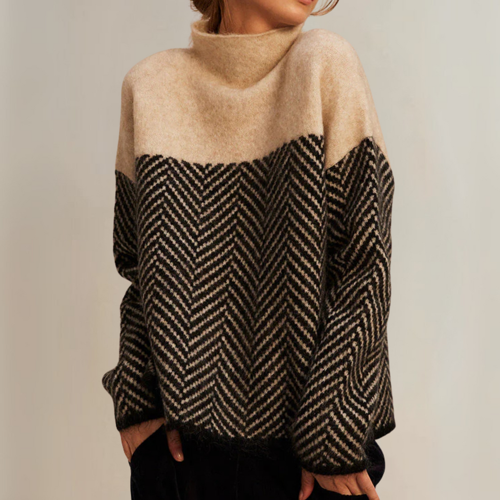 Norah | Pull en Coton avec Col Montant