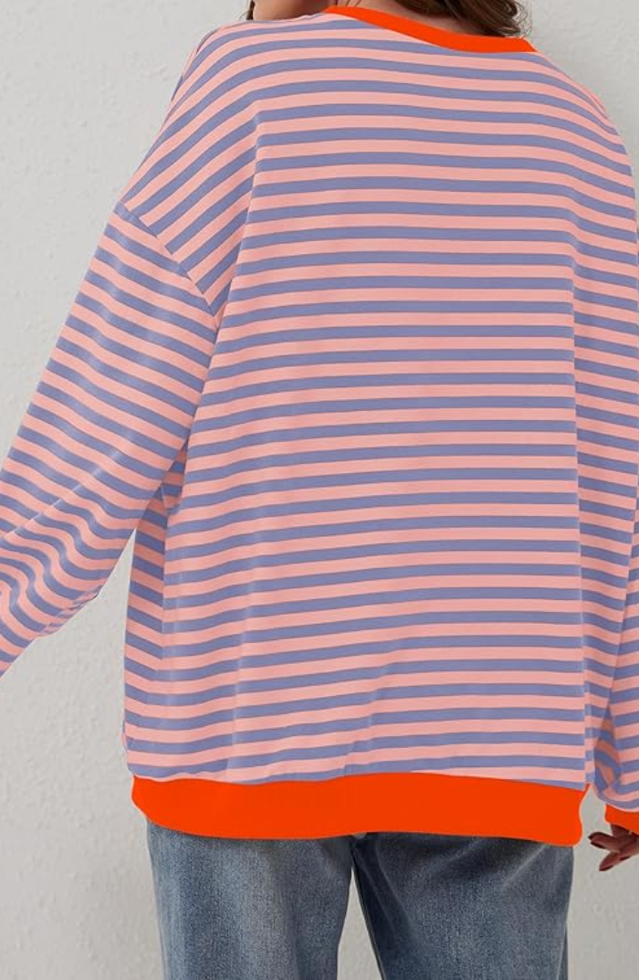 LINDA - PULL OVERSIZE À RAYURES