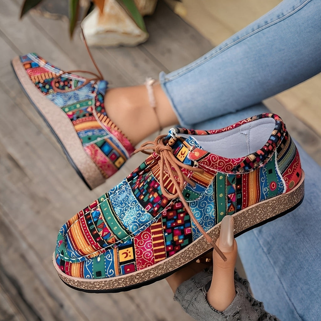 Shanice - Baskets artistiques et confortables avec amorti pour femmes