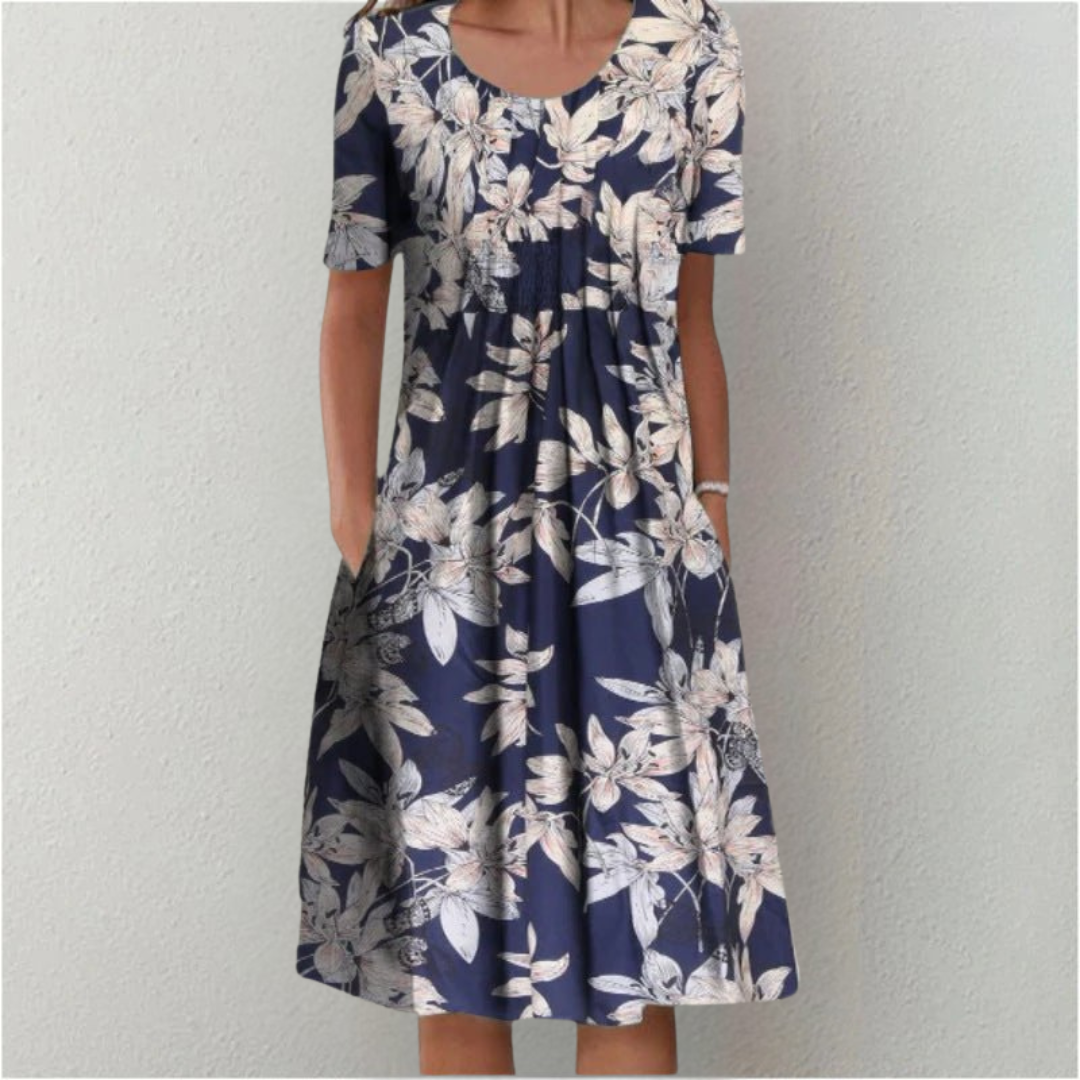 Hailey - Robe florale élégante et décontractée avec poches
