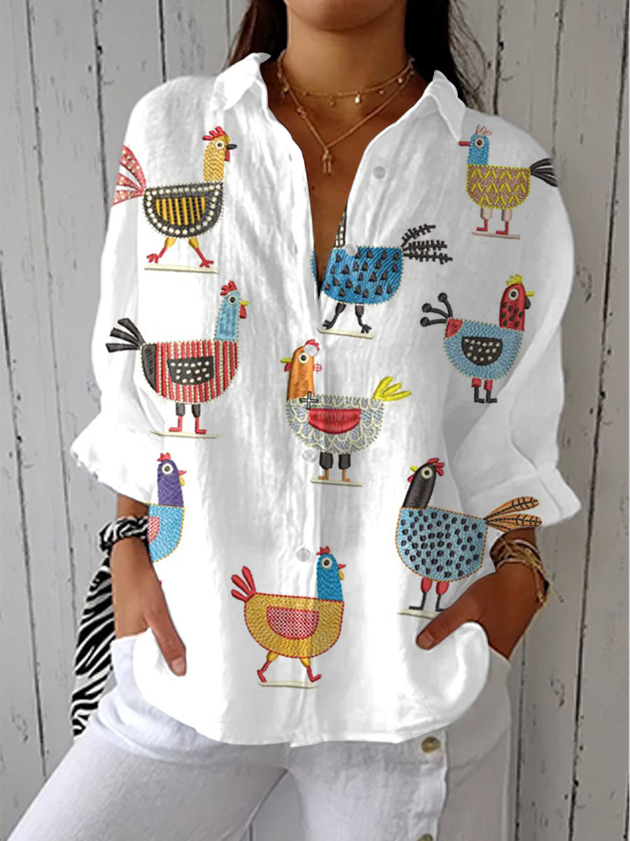 Ingrid - Blouse Poule Ludique