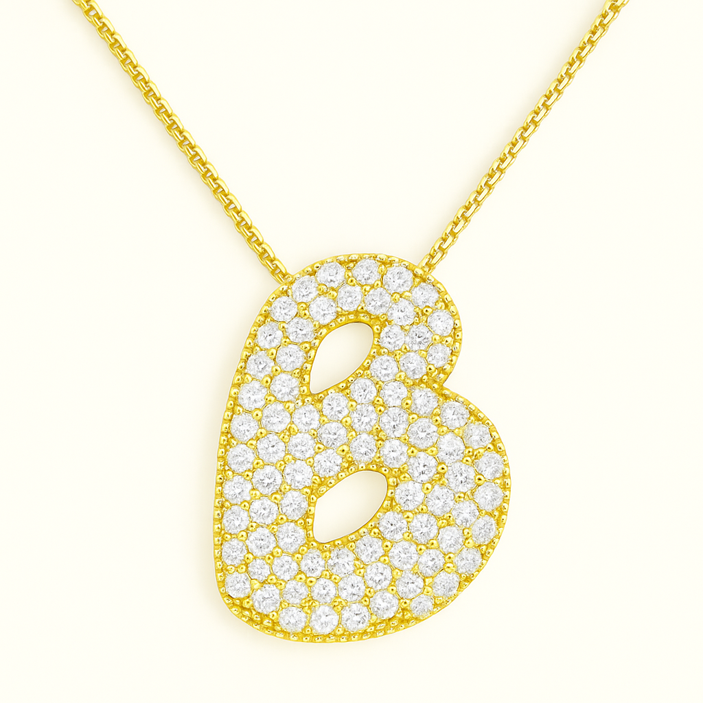 Collier initiales dorées