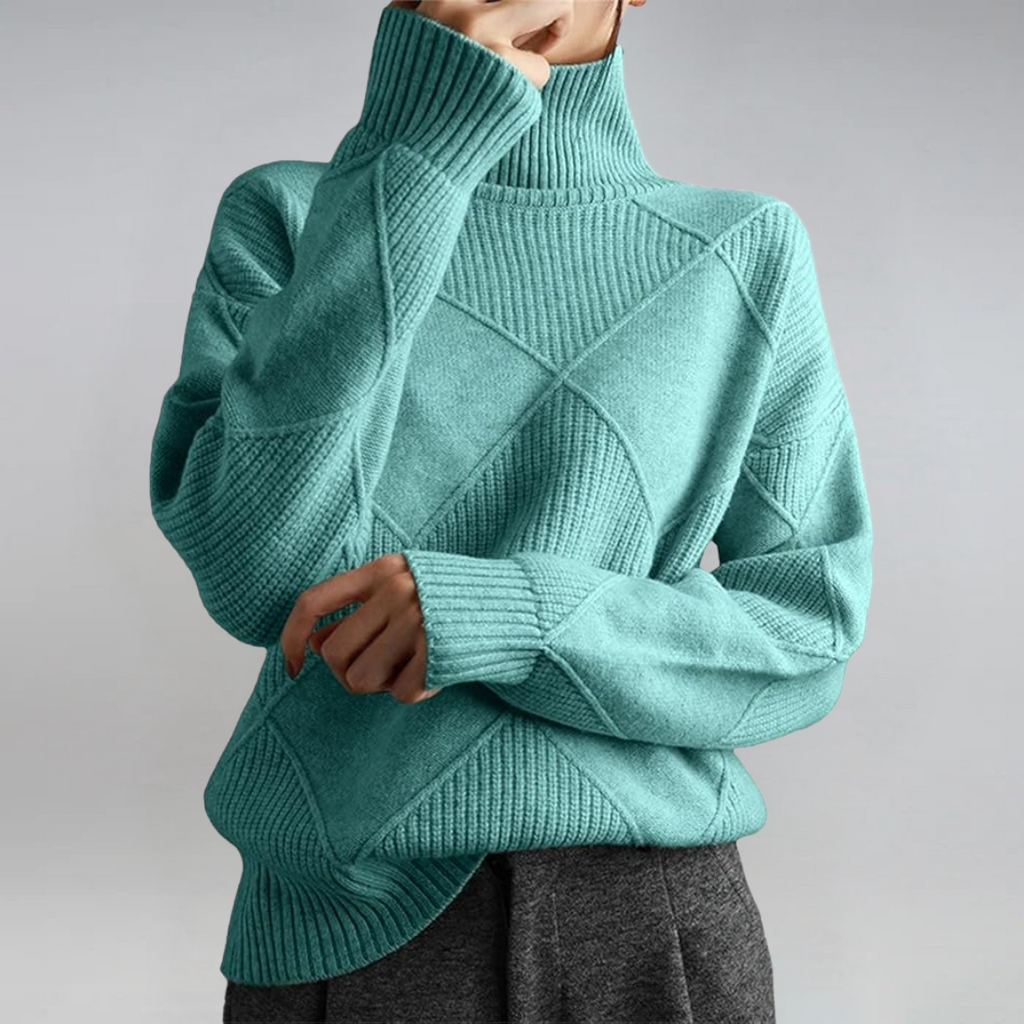 Lauren | Pull à Col Roulé en Cachemire Luxueux