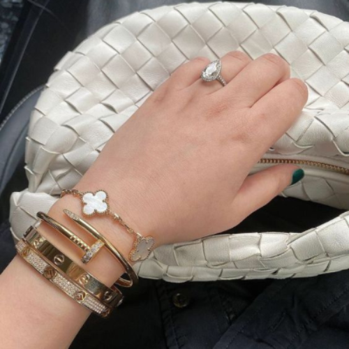 Bracelet clou avec zircon