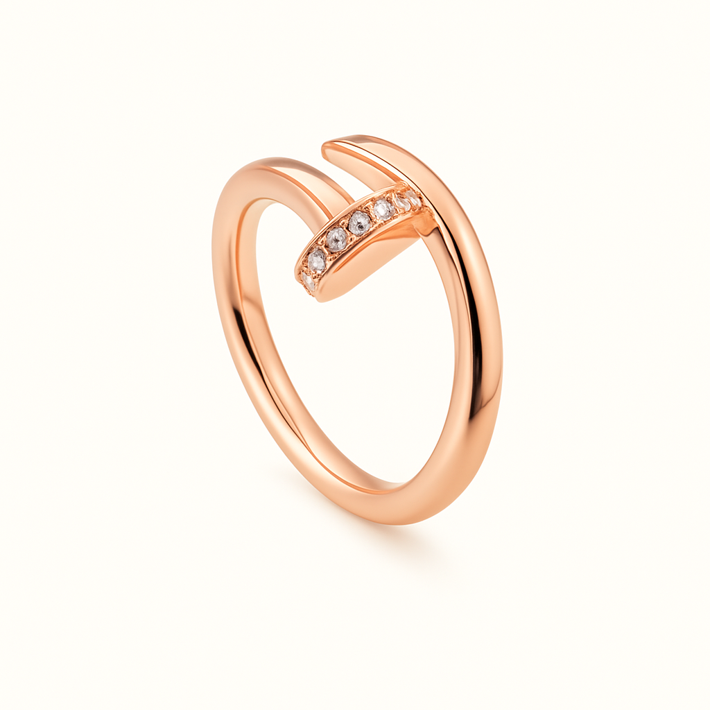 Bague-griffe ornée de cristaux