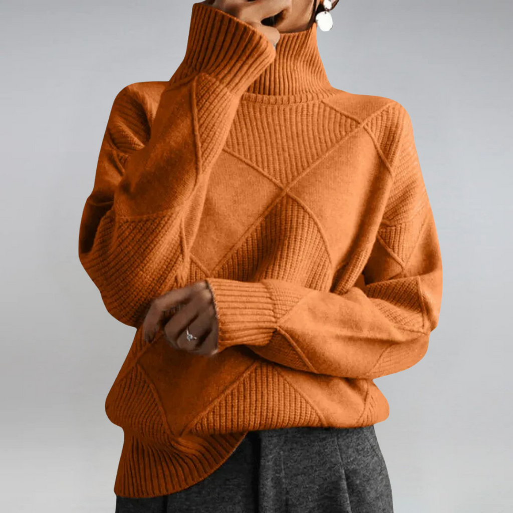 Lauren | Pull à Col Roulé en Cachemire Luxueux
