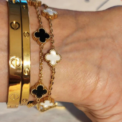 Ensemble noir et blanc Clover