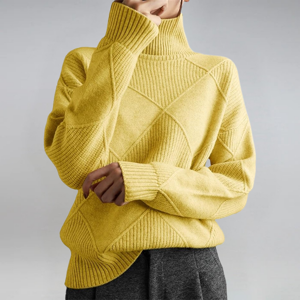 Lauren | Pull à Col Roulé en Cachemire Luxueux