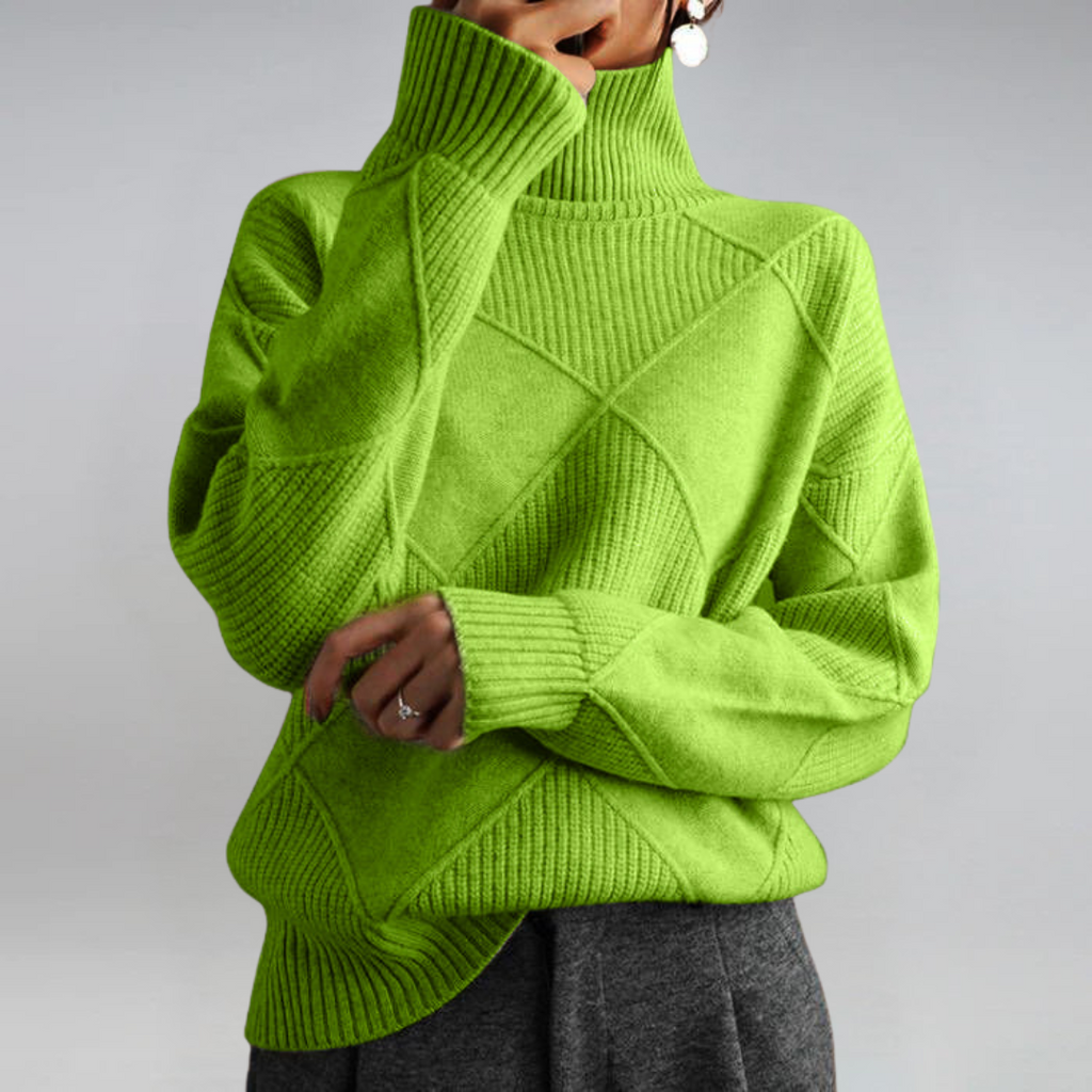 Lauren | Pull à Col Roulé en Cachemire Luxueux
