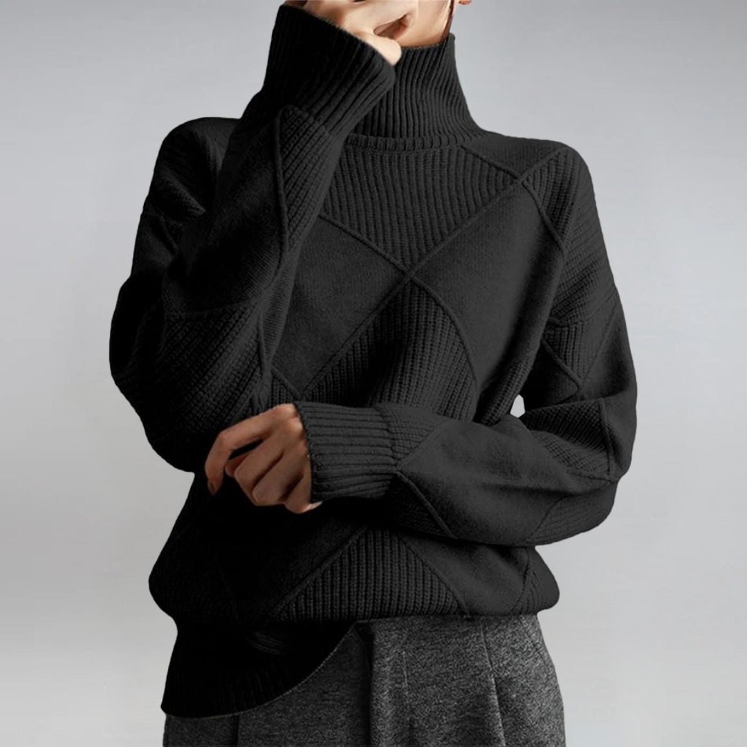 Lauren | Pull à Col Roulé en Cachemire Luxueux