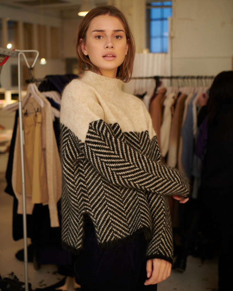 Norah | Pull en Coton avec Col Montant