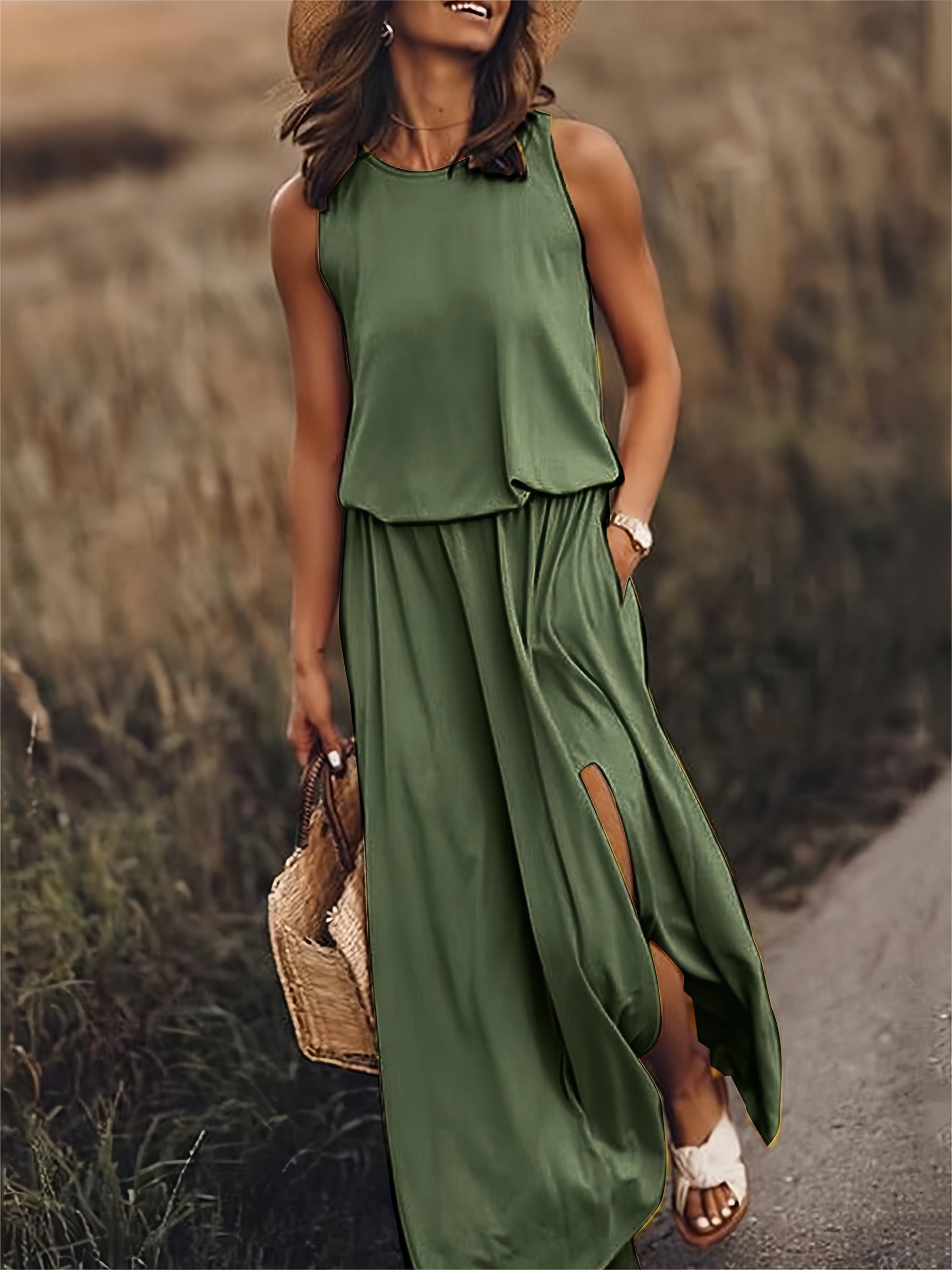 MAÏA – ROBE LONGUE SANS MANCHES