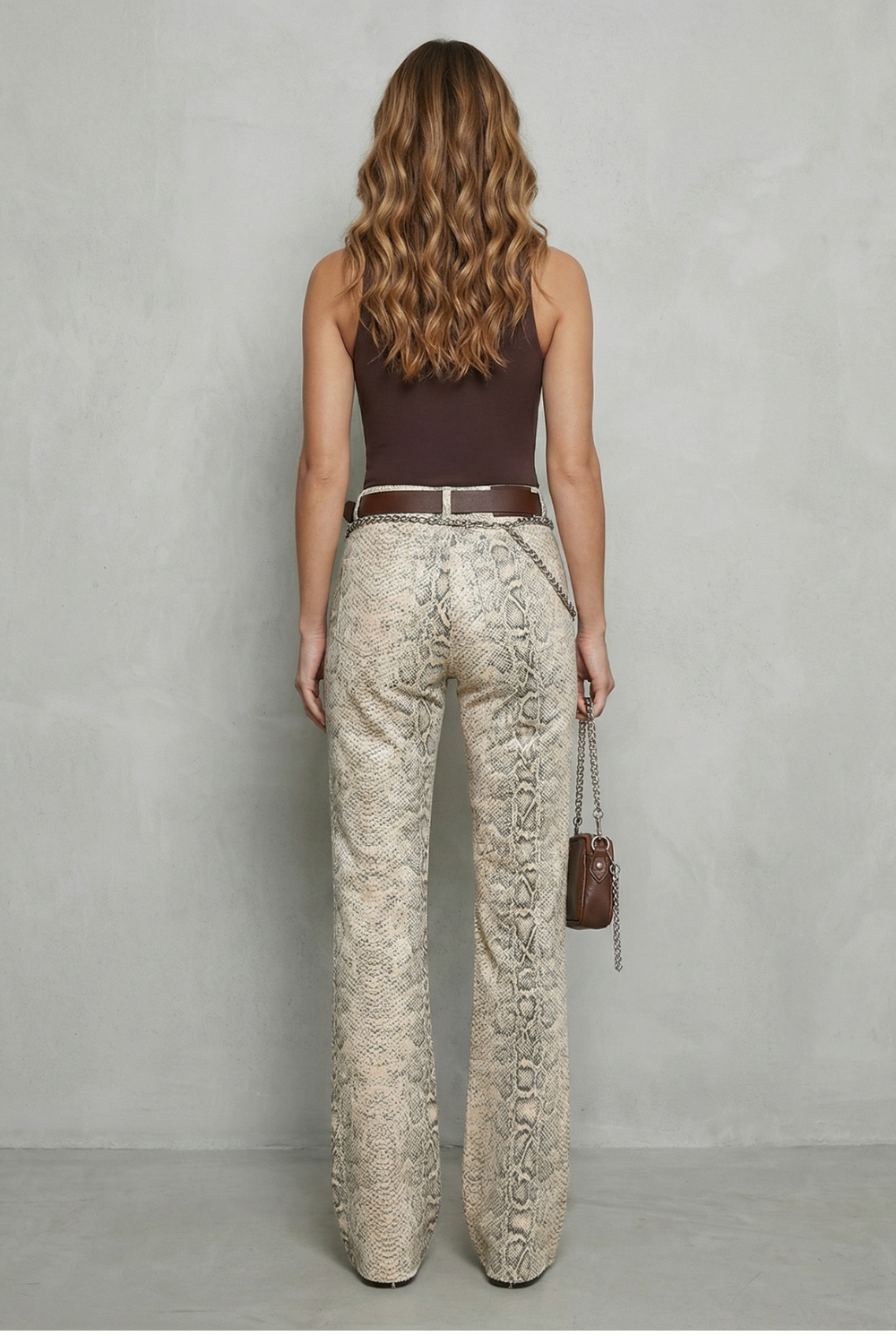 Jean Palazzo Femme Seraphielle – Beige, Imprimé Serpent