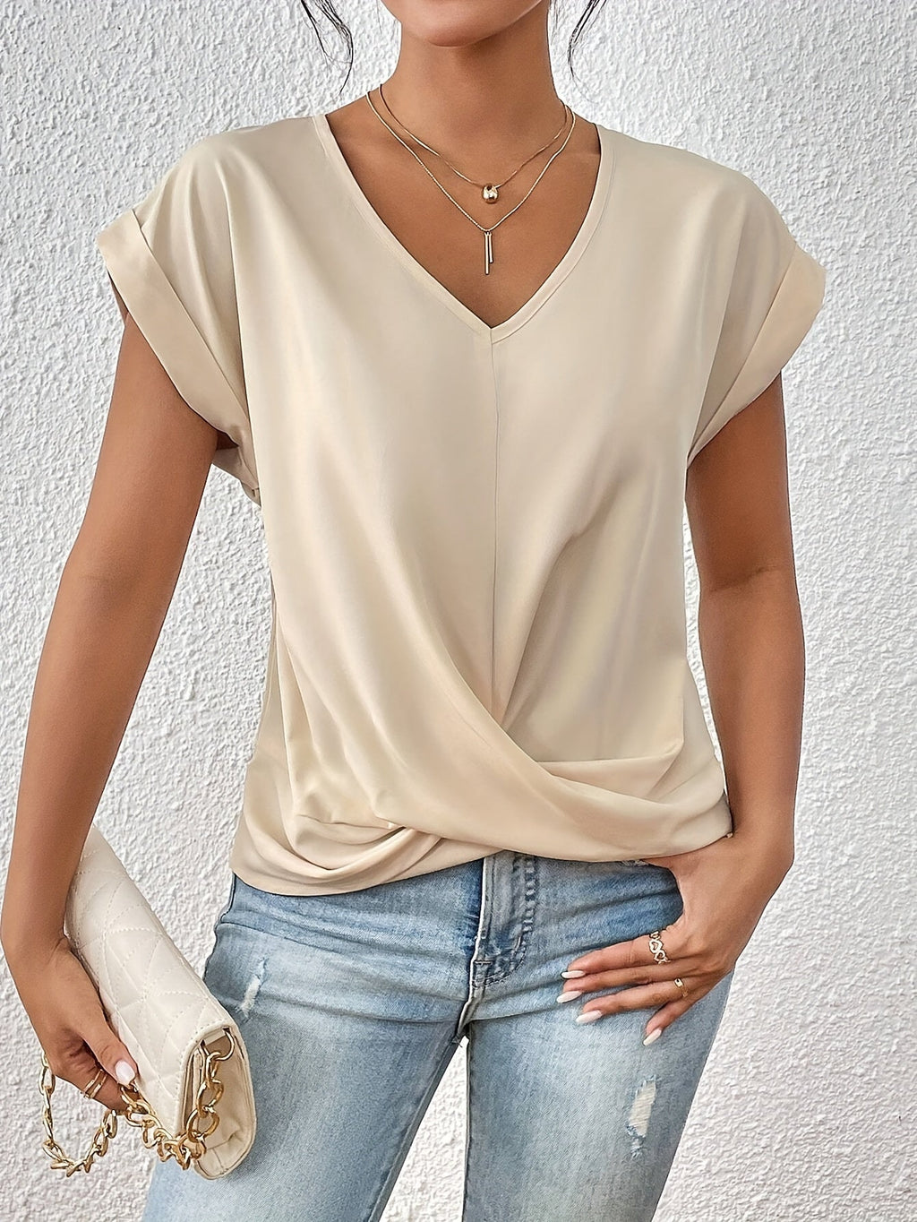 Cleo | T-Shirt Décontracté avec Col en Coeur