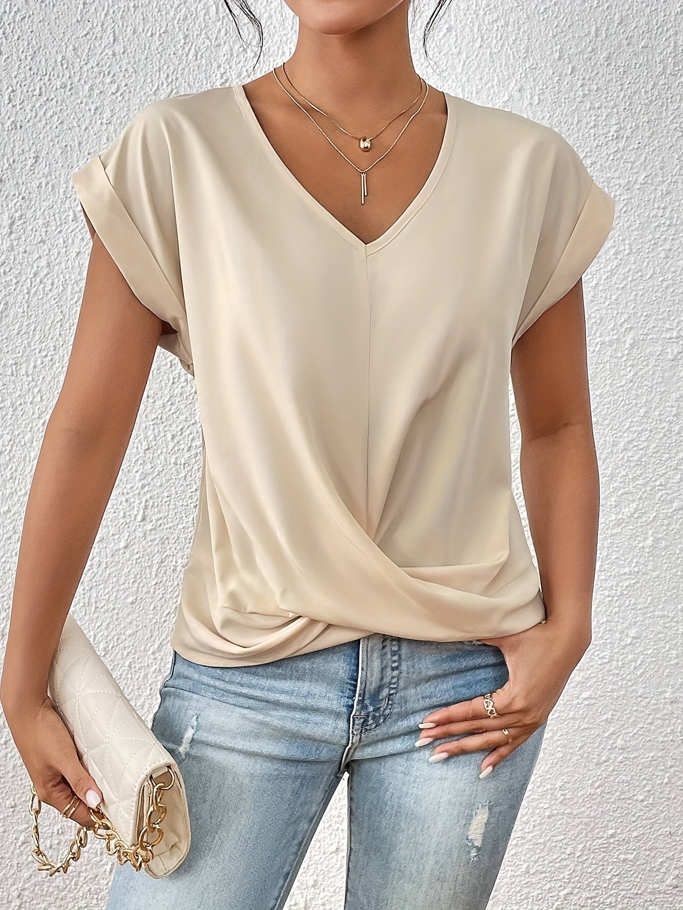 Cleo | T-Shirt Décontracté avec Col en Coeur
