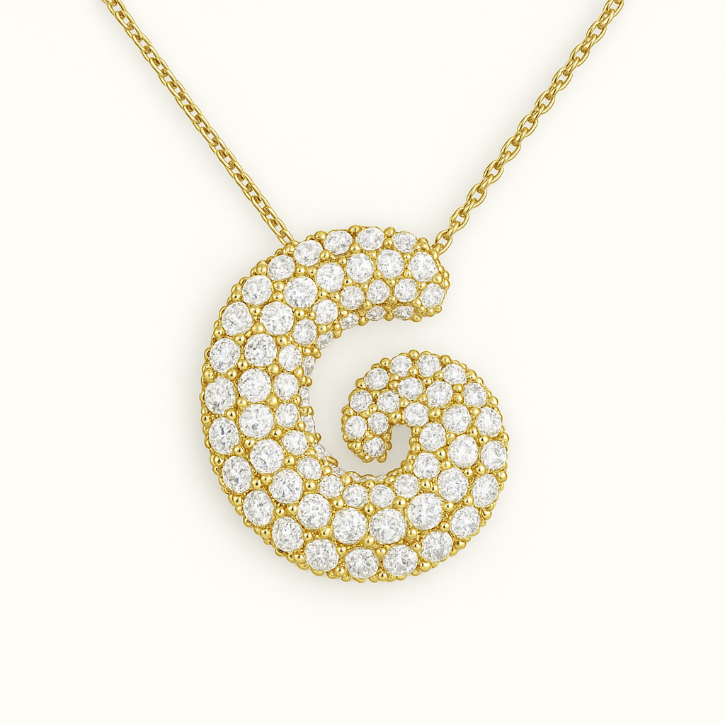 Collier initiales dorées