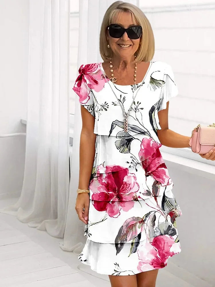 Robe Femme Florale Élégante Coupe Flat­teuse