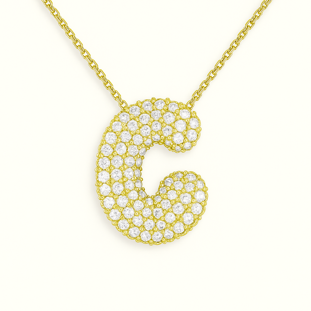 Collier initiales dorées