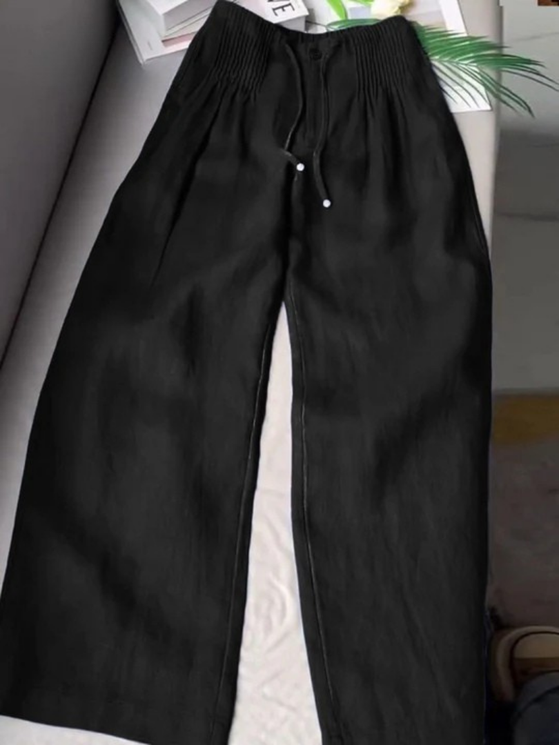 Noryssa - Pantalon Large En Mélange De Coton Et Lin
