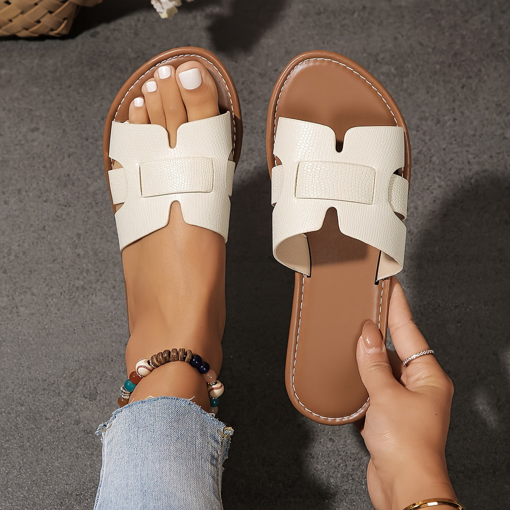 Sandales Plates Élégantes à Bride Unique pour Femme