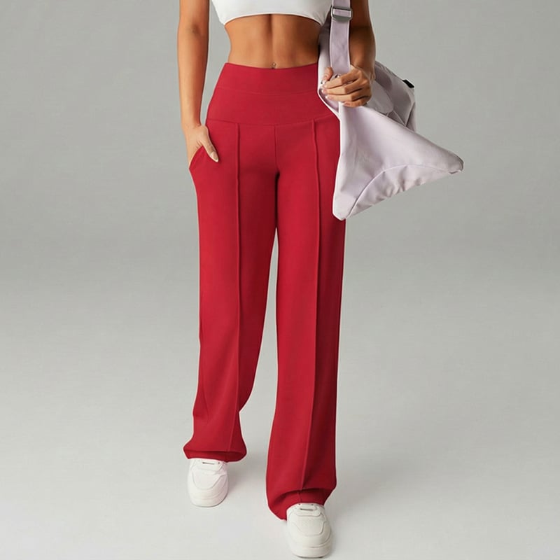 Niselle - Pantalon Femme Uni à Jambes Droites