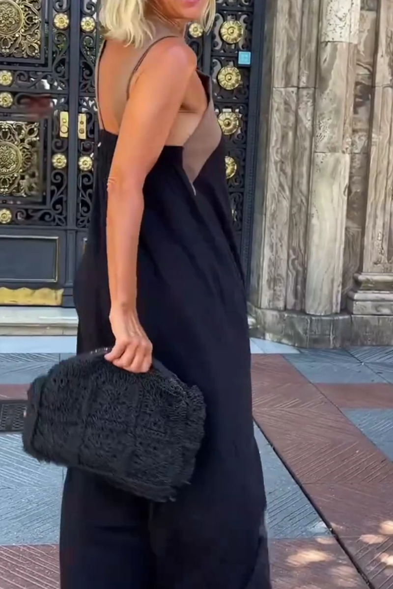 Robe sans manches à encolure croisée