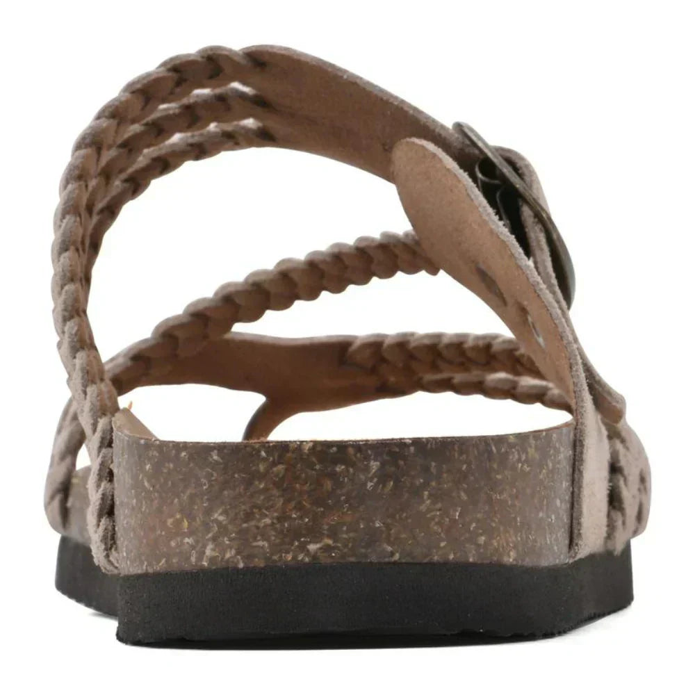 Sandales orthopédiques femme à brides tressées bohèmes