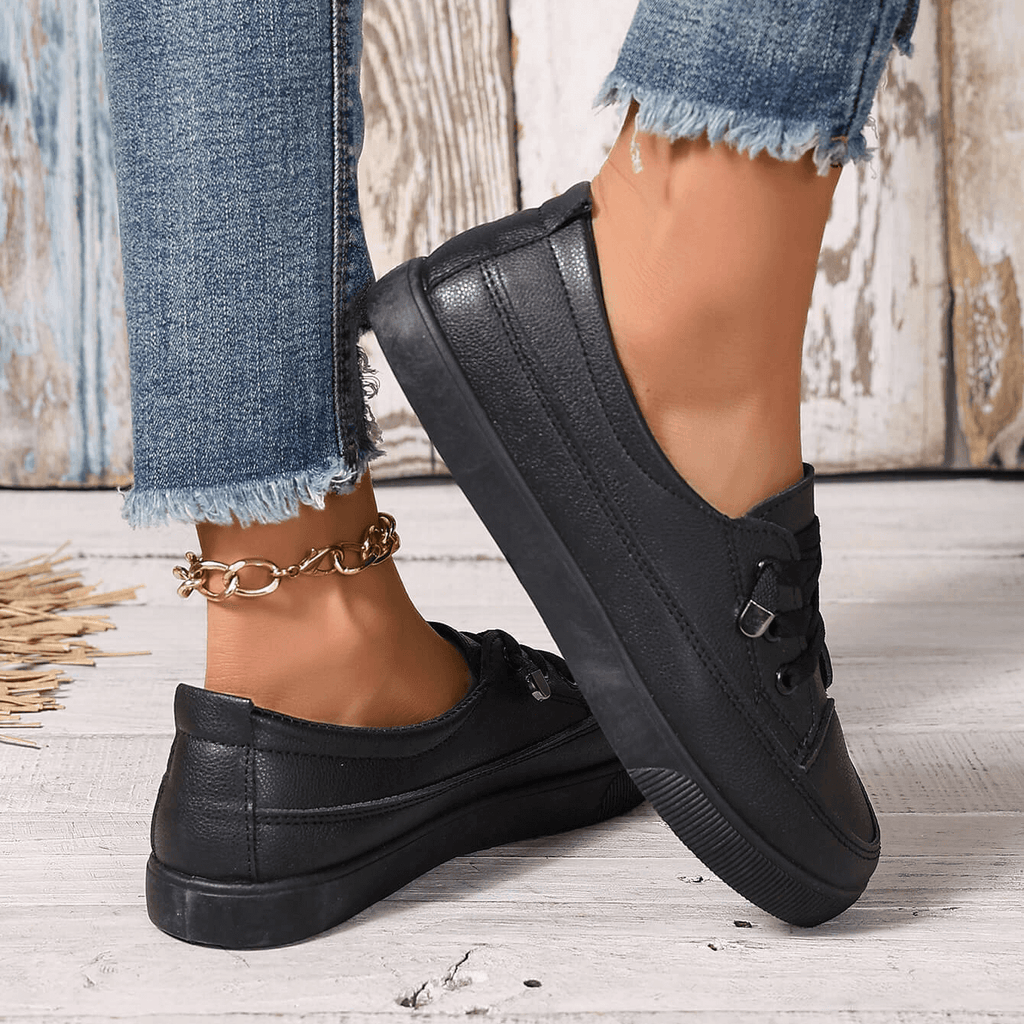 Chaussures Orthopédiques en Cuir à Lacets – Confort et Élégance