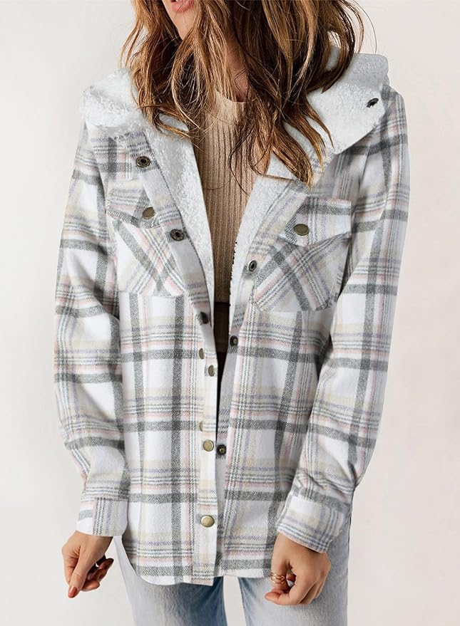 Veste en Flanelle à Carreaux Elvessa