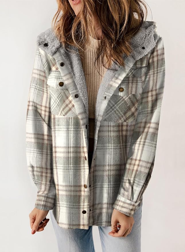 Veste en Flanelle à Carreaux Elvessa