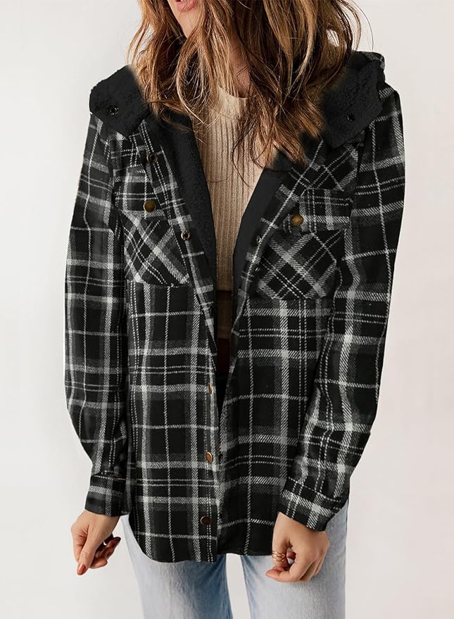 Veste en Flanelle à Carreaux Elvessa