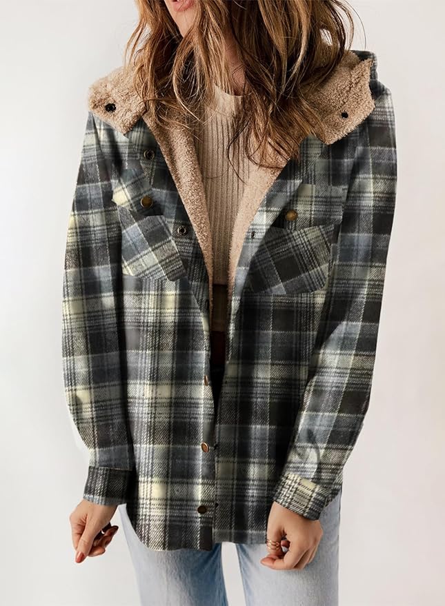 Elvessa | Veste en Flanelle à Carreaux