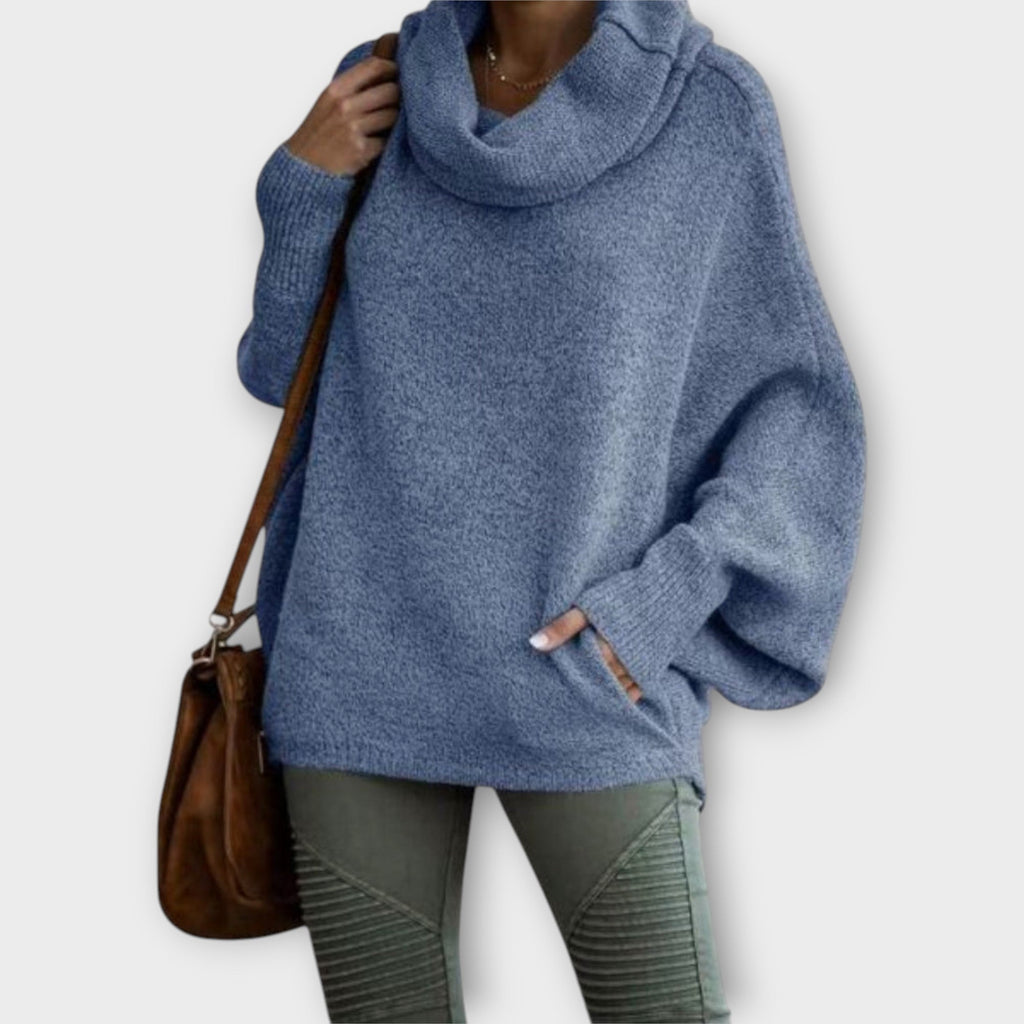 Pull Oversize avec Col Cowl et Coupe Relaxed