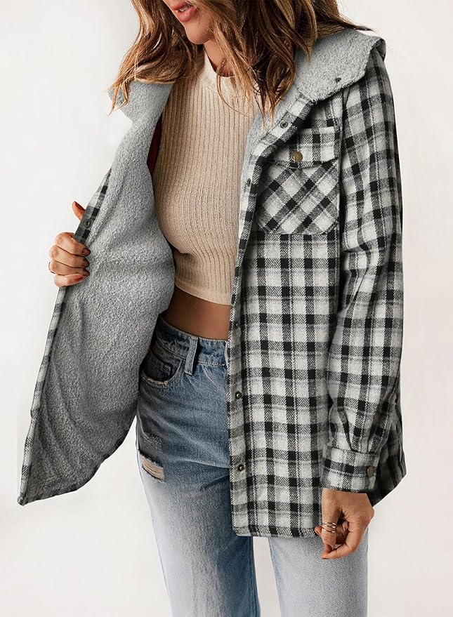 Elvessa | Veste en Flanelle à Carreaux