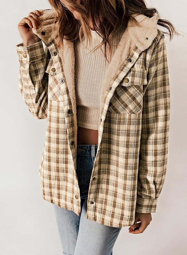 Veste en Flanelle à Carreaux Elvessa