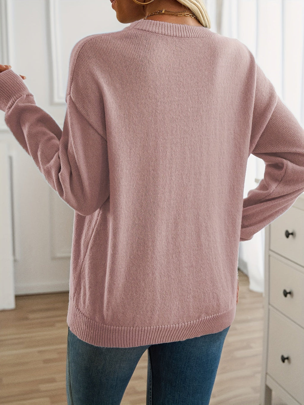 Elisabeth - Pull à manches longues avec col rond