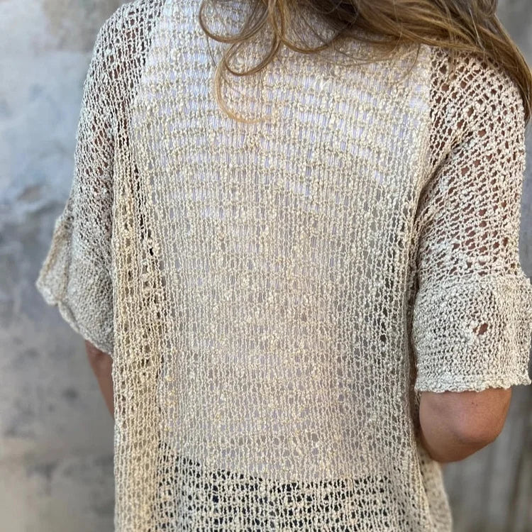 Gilet Léger en Maille avec Bouton