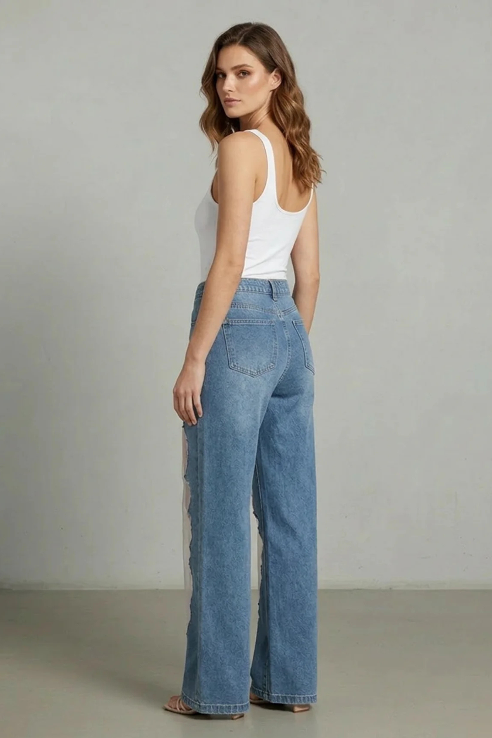 Jean Large Femme Lunetta – Patchwork Vintage, Denim