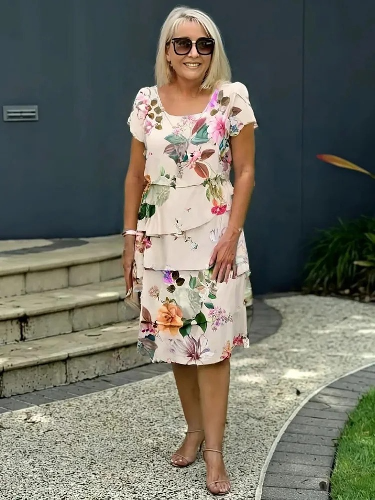 Robe Femme Florale Élégante Coupe Flat­teuse